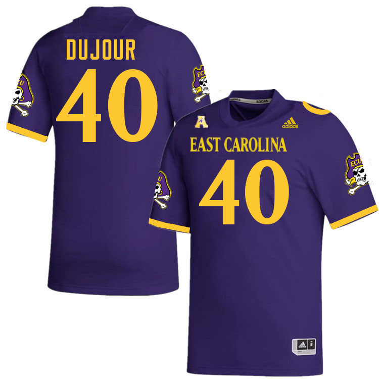 East Carolina Pirates #40 Kendrick DuJour College Football Jerseys,Uniforms-Purple